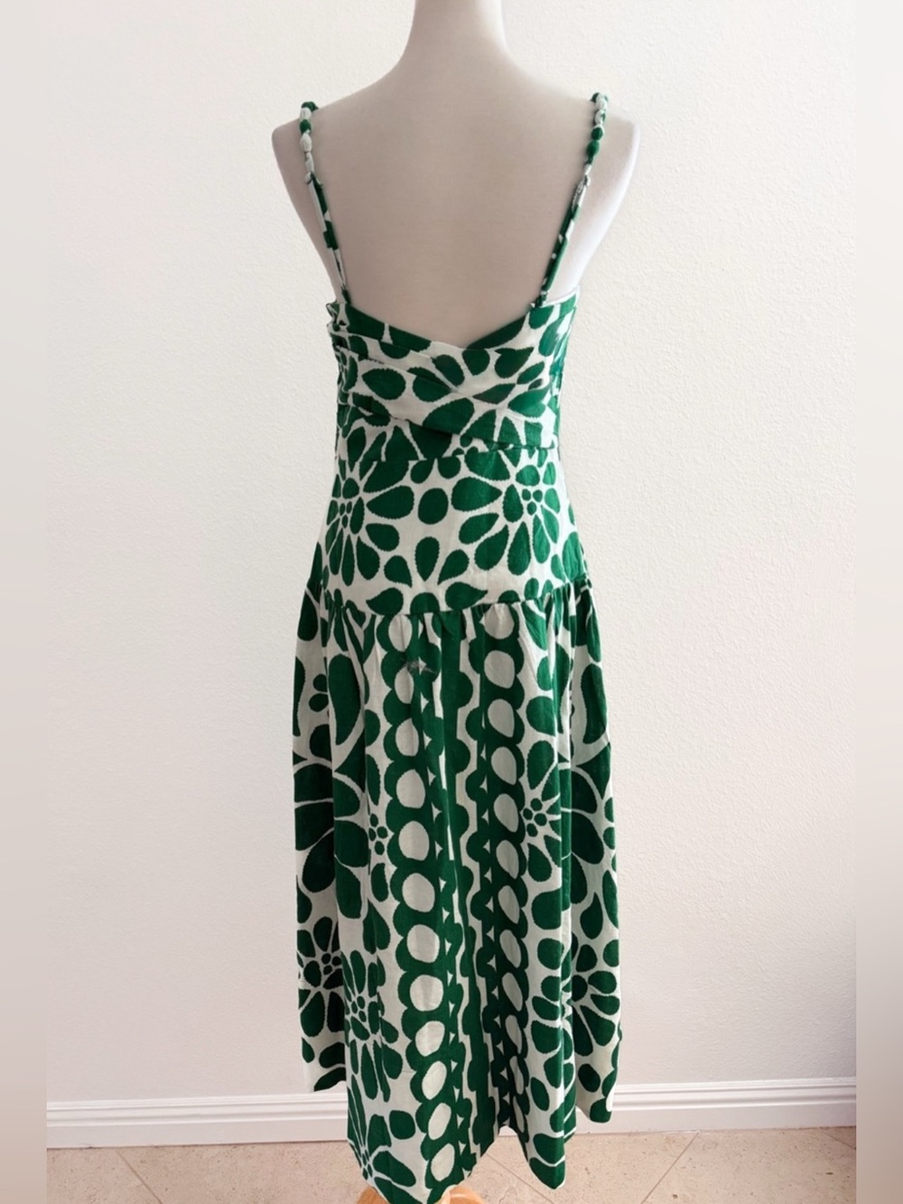 Caroline Constas 💚 Floral Print Midi Dress (S) - Picture 8 of 10